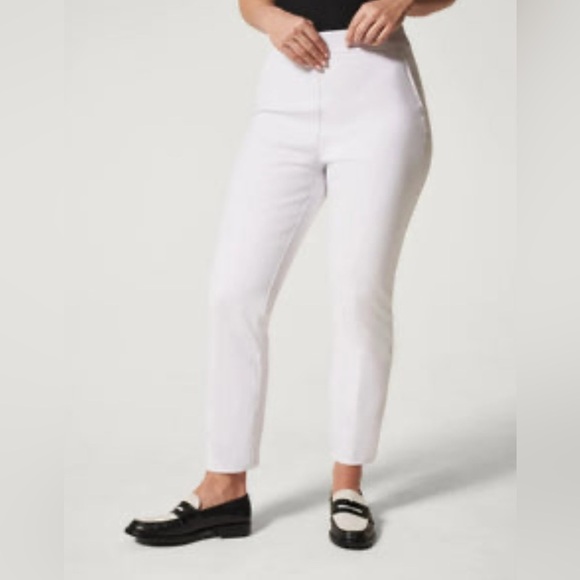 SPANX White Straight Leg Pants - Picture 1 of 13